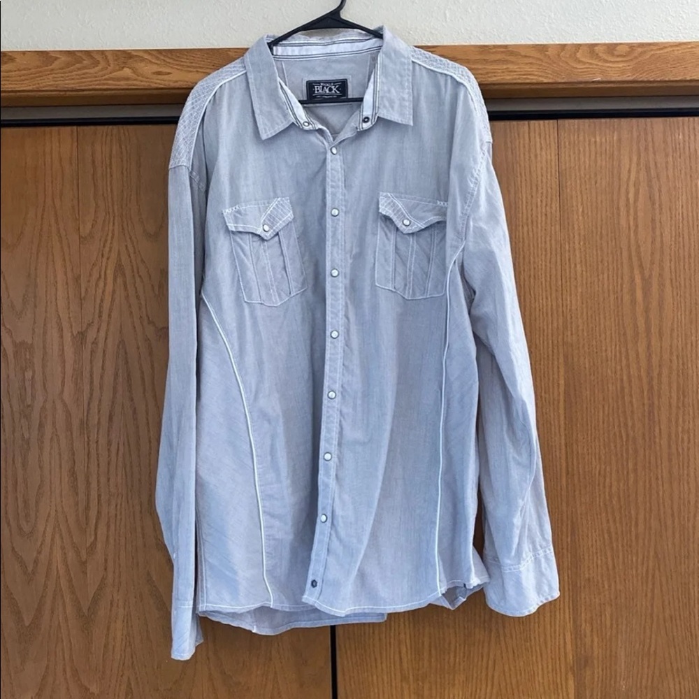 Buckle Black Button Down Shirt